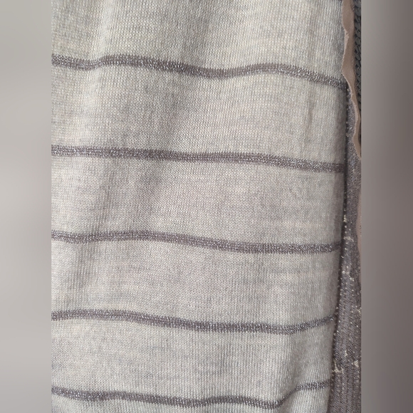 Ann Taylor LOFT Cardigan Gray Sequin Size Medium M - Picture 11 of 15